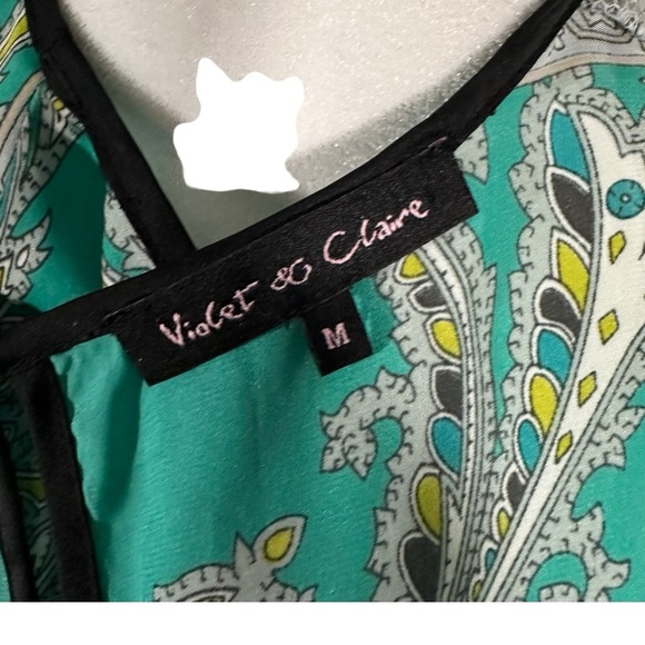 Violet & Claire Paisley Polyester Tank A-Line - Size Medium - Picture 9 of 10